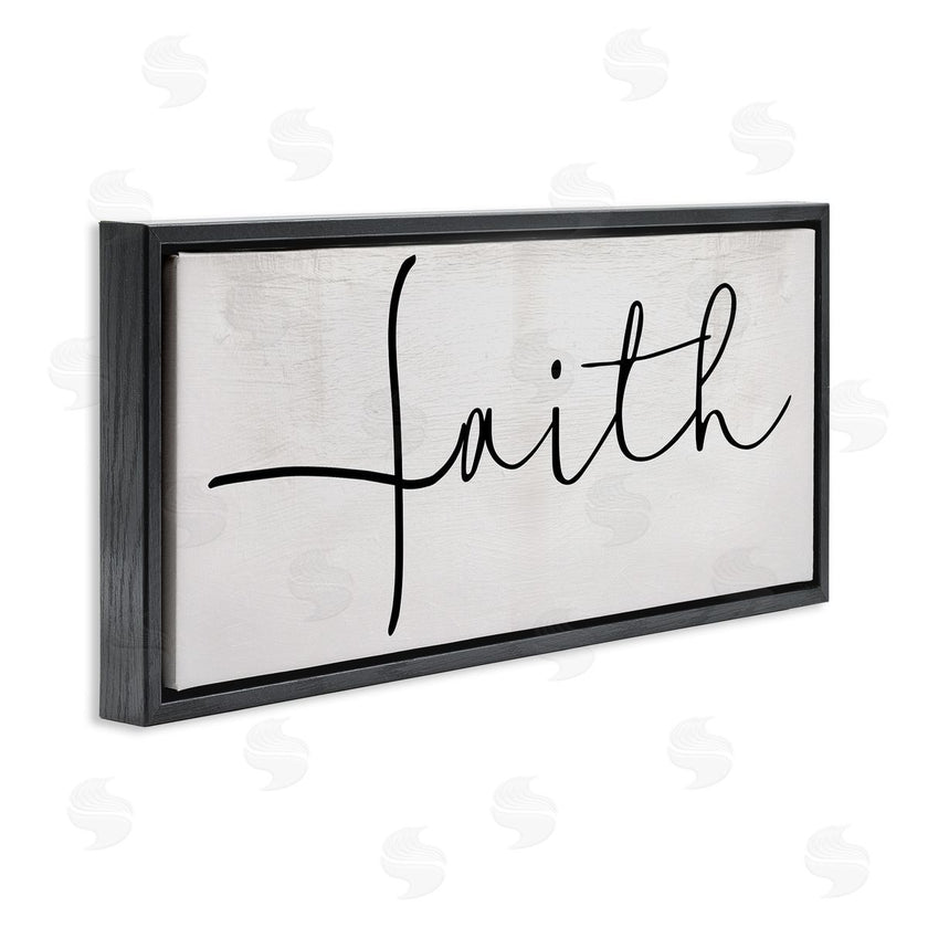 Stupell Studio | Minimal Faith Text Elegant Cursive Typography