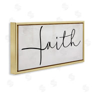 Stupell Studio | Minimal Faith Text Elegant Cursive Typography