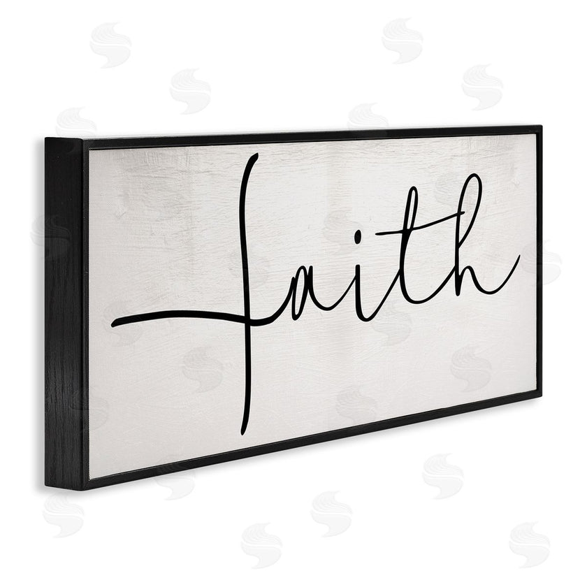 Stupell Studio | Minimal Faith Text Elegant Cursive Typography