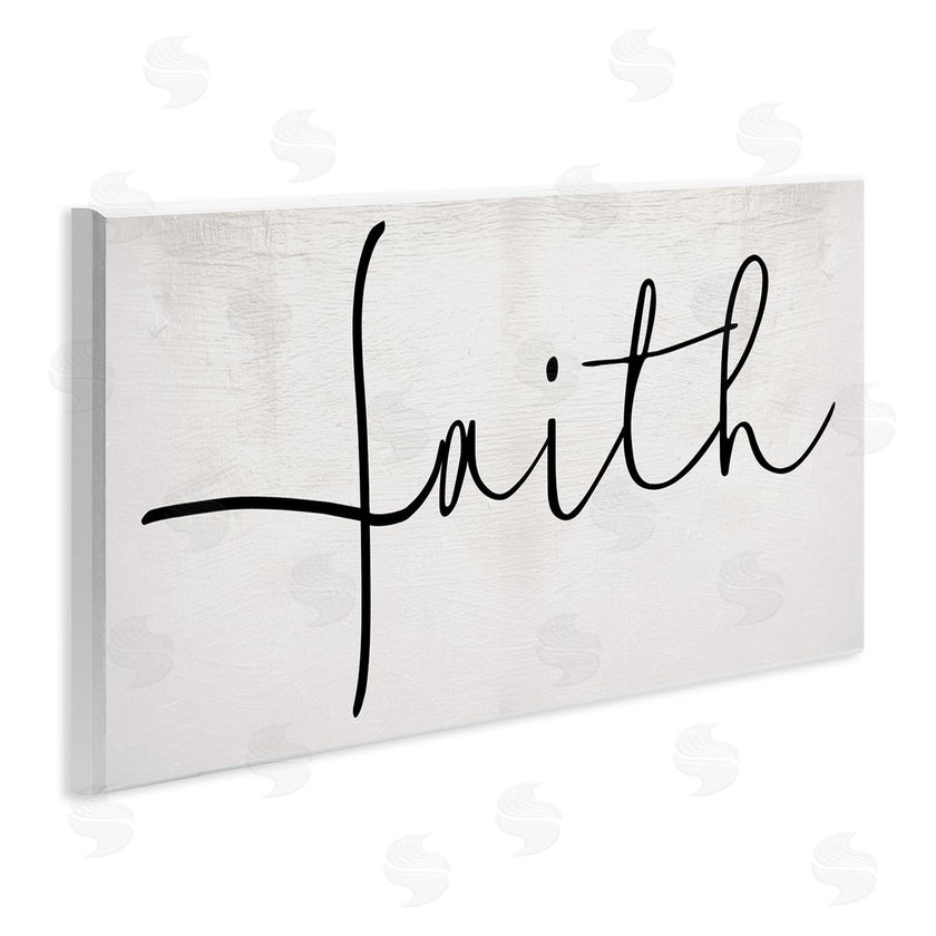 Stupell Studio | Minimal Faith Text Elegant Cursive Typography
