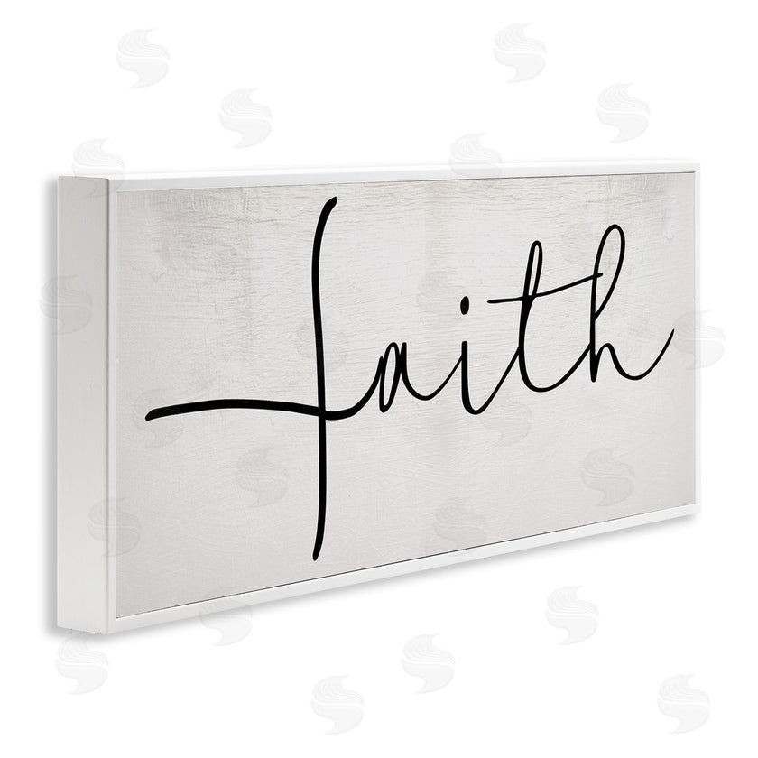 Stupell Studio | Minimal Faith Text Elegant Cursive Typography