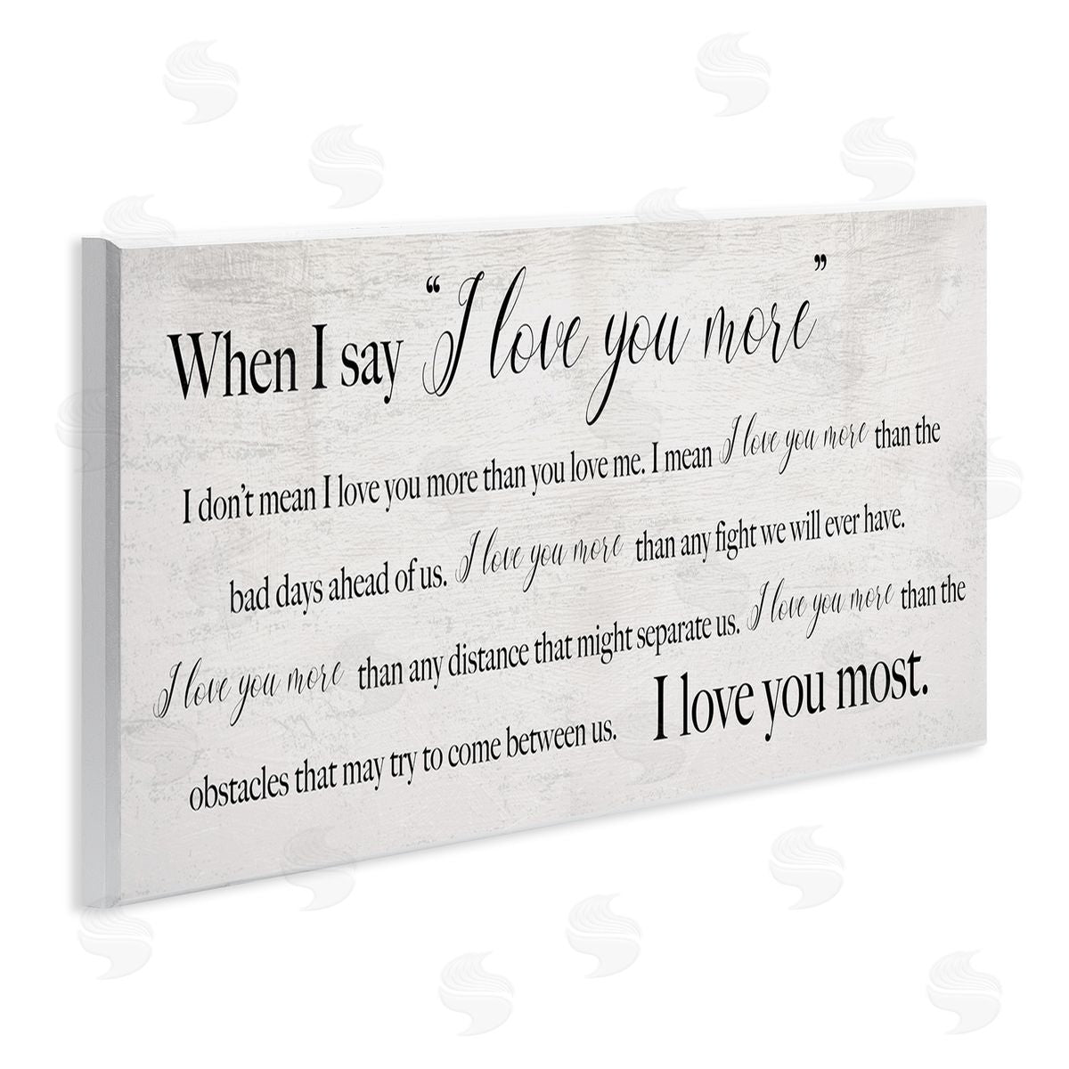 Love You Most Sentiments Wood Plaque Wall Art, Home Decor by Stupell Studio