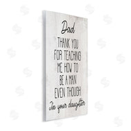 Stupell Studio | Dad Thank You Phrase Family Daughter Humor