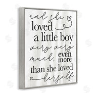 Stupell Studio | Loved A Little Boy Phrase Family Home Sentiments