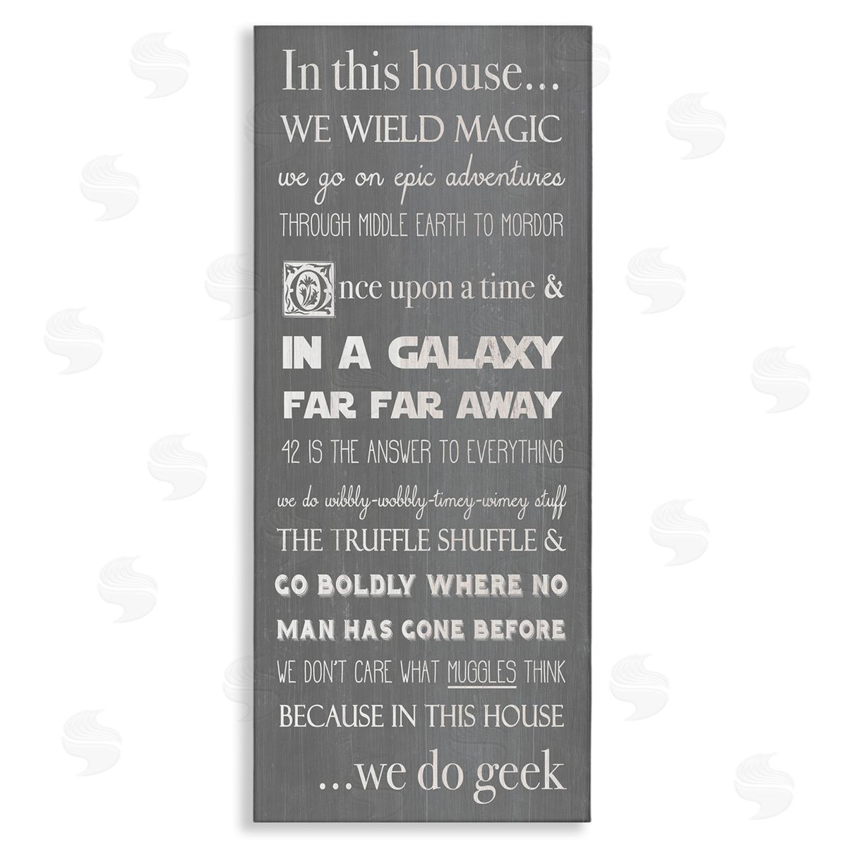 Family Movie Night Phrases Canvas Wall Art, Home Decor by Stupell Studio
