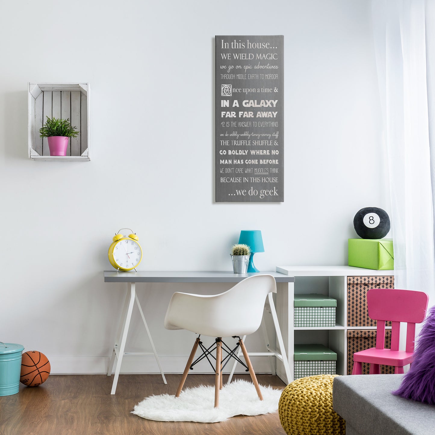 Family Movie Night Phrases Canvas Wall Art in Room, Home Decor by Stupell Studio