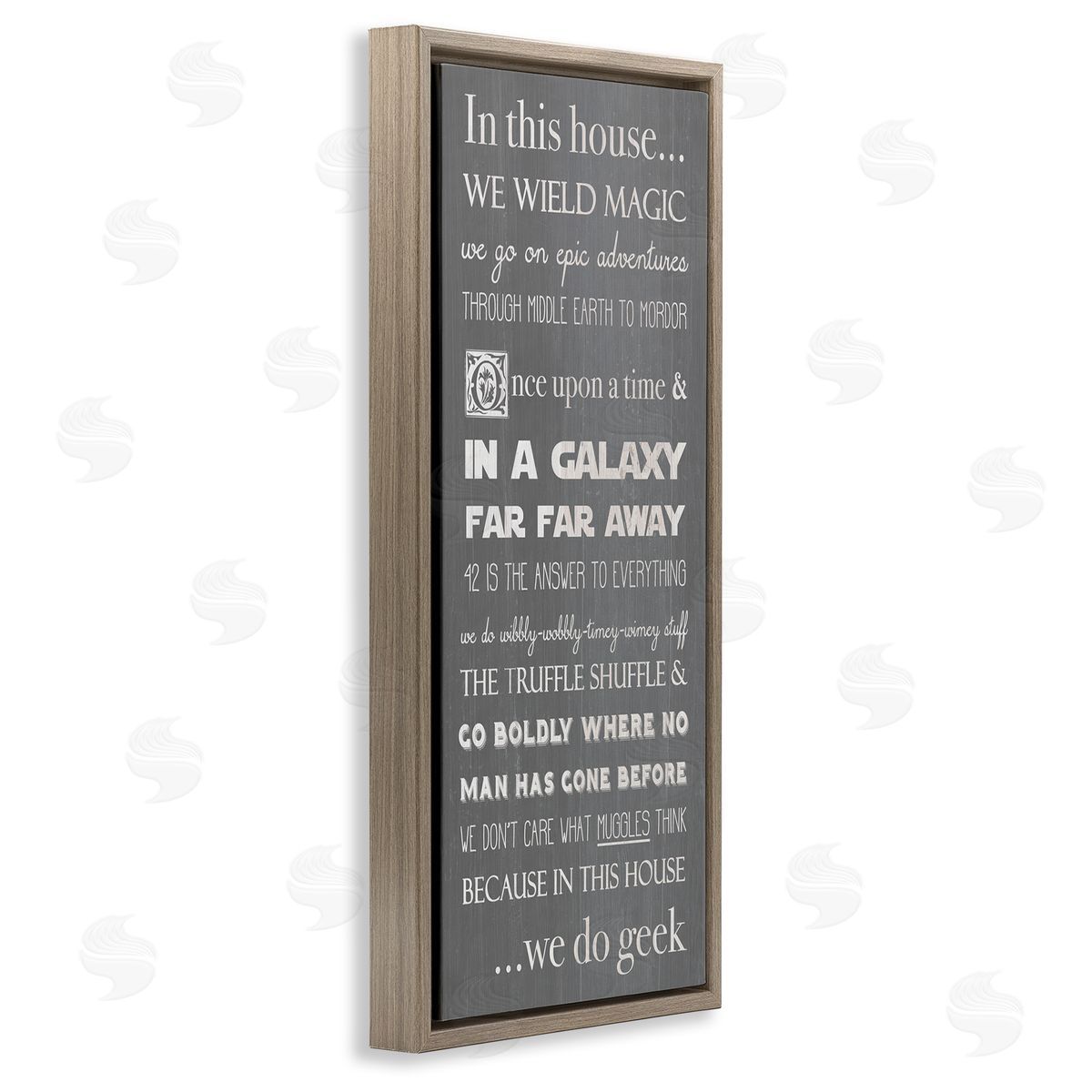 Family Movie Night Phrases Brown Floating Frame Canvas Wall Art, Home Decor by Stupell Studio