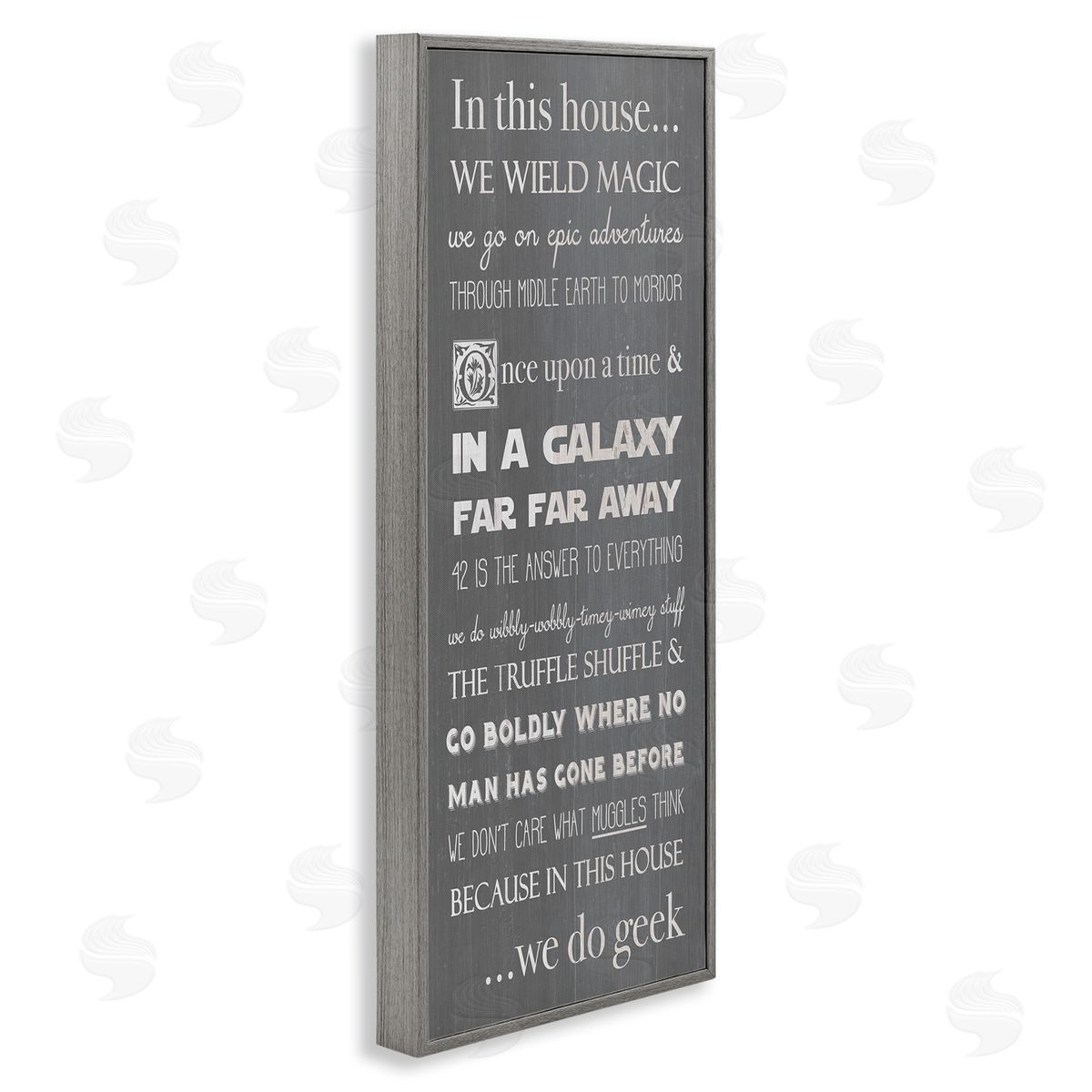 Family Movie Night Phrases Grey Frame Print Wall Art, Home Decor by Stupell Studio