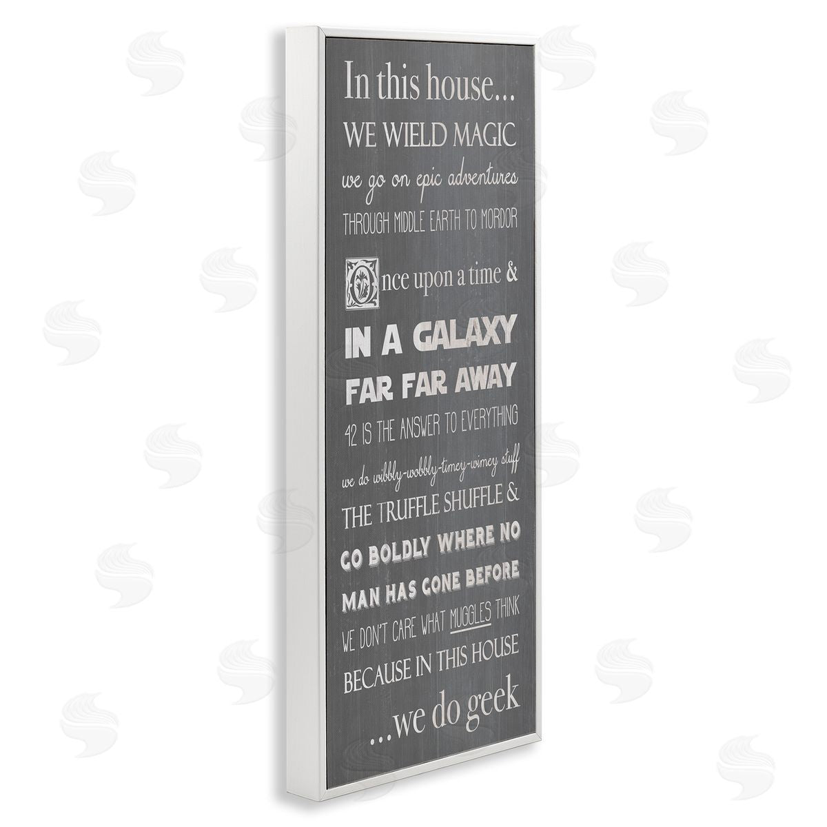Family Movie Night Phrases White Frame Print Wall Art, Home Decor by Stupell Studio