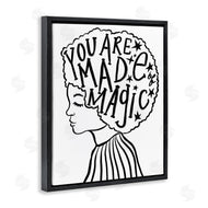 Stupell Studio | Made of Magic Phrase Children's Hair Portrait