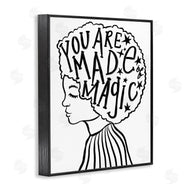 Stupell Studio | Made of Magic Phrase Children's Hair Portrait