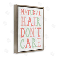 Stupell Studio | Natural Hair Don't Care Phrase Pink Green Font