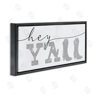 Stupell Studio | Hey Y'all Phrase Western Cowboy Distressed Typography