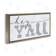 Stupell Studio | Hey Y'all Phrase Western Cowboy Distressed Typography