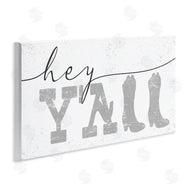 Stupell Studio | Hey Y'all Phrase Western Cowboy Distressed Typography
