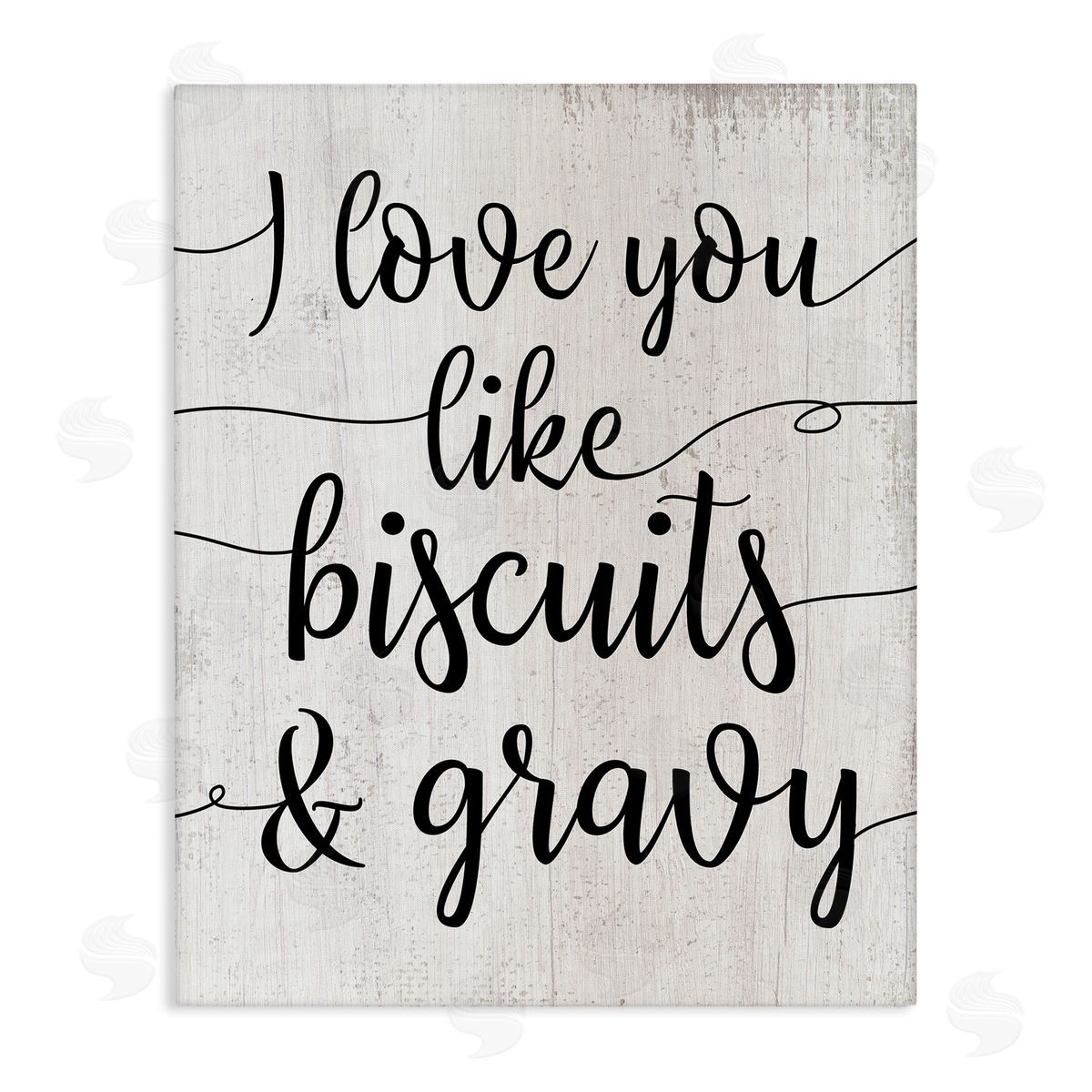 Stupell Studio Love You Like Biscuits & Gravy Romantic Sentiment Canvas Wall Art