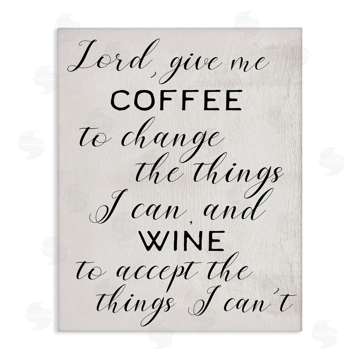 Stupell Studio Lord, Give Me Coffee and Wine Kitchen Phrase Canvas Wall Art