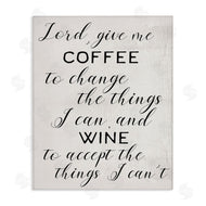 Stupell Studio | Lord, Give Me Coffee and Wine Kitchen Phrase