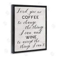 Stupell Studio | Lord, Give Me Coffee and Wine Kitchen Phrase