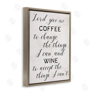 Stupell Studio | Lord, Give Me Coffee and Wine Kitchen Phrase