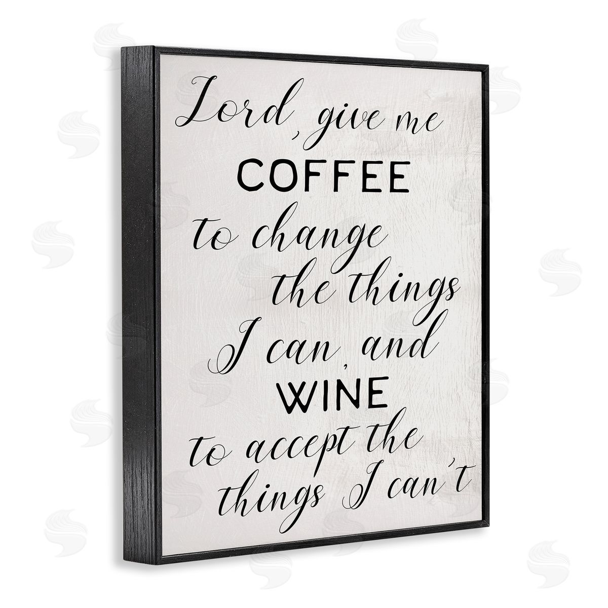 Stupell Studio Lord, Give Me Coffee and Wine Kitchen Phrase Black Framed Giclee Wall Art