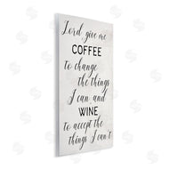 Stupell Studio | Lord, Give Me Coffee and Wine Kitchen Phrase