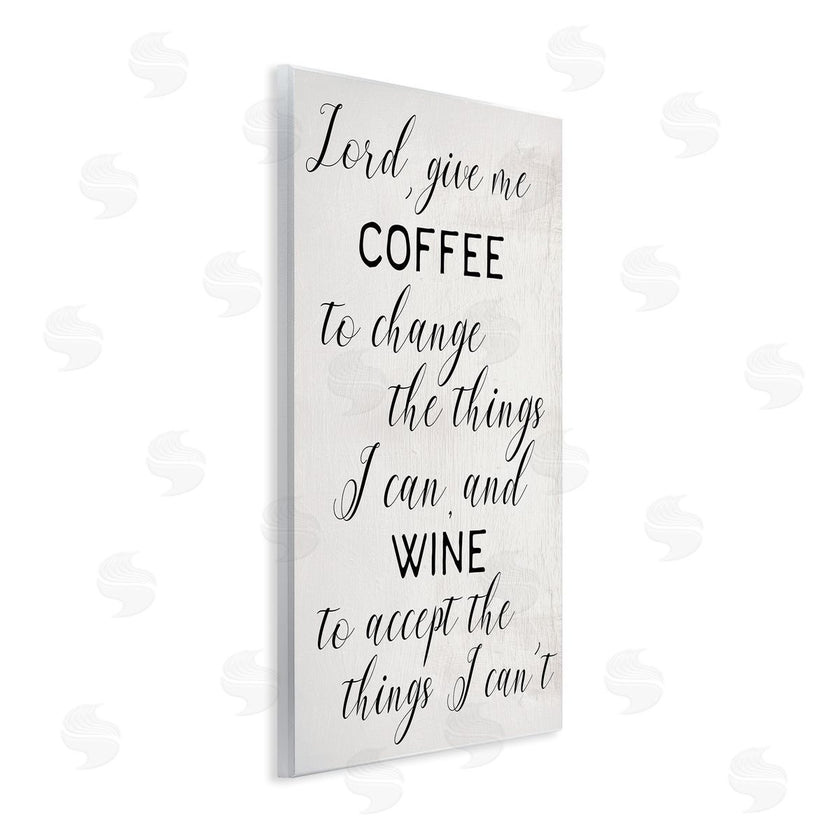 Stupell Studio | Lord, Give Me Coffee and Wine Kitchen Phrase