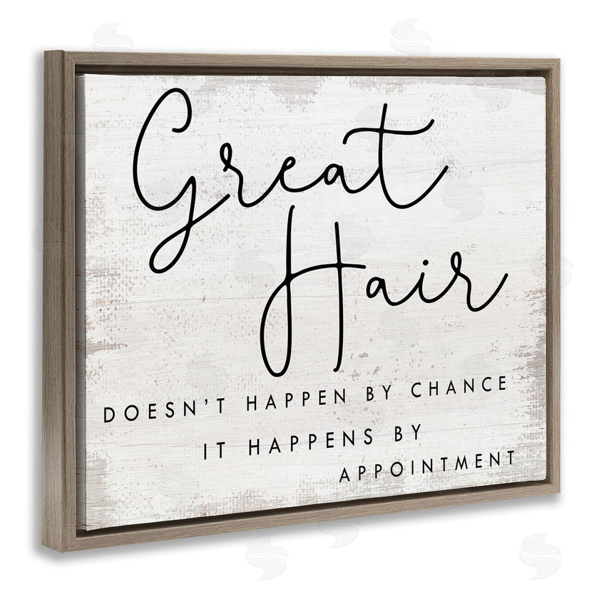Stupell Studio | Great Hair By Appointment Sign Distressed Beauty Salon