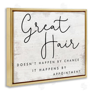 Stupell Studio | Great Hair By Appointment Sign Distressed Beauty Salon
