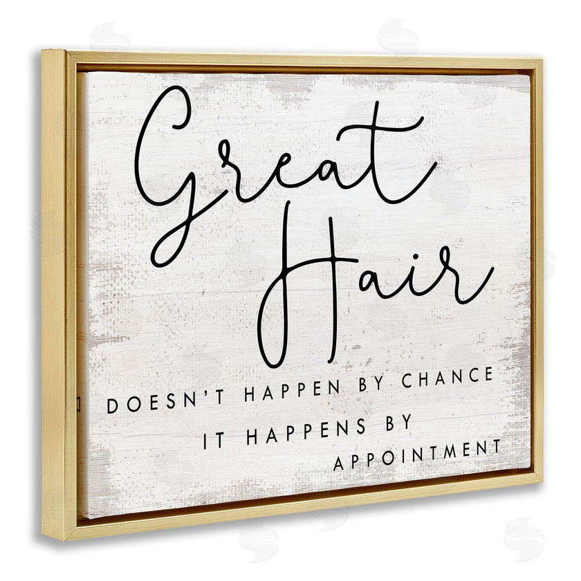 Stupell Studio | Great Hair By Appointment Sign Distressed Beauty Salon