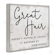 Stupell Studio | Great Hair By Appointment Sign Distressed Beauty Salon