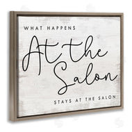 Stupell Studio | What Happens at the Salon Phrase Beauty Sentiments