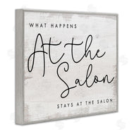 Stupell Studio | What Happens at the Salon Phrase Beauty Sentiments