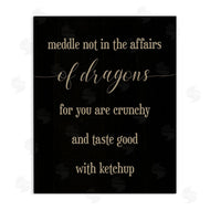 Stupell Studio | Meddle Not In Dragon Affairs Saying Mythical Creature