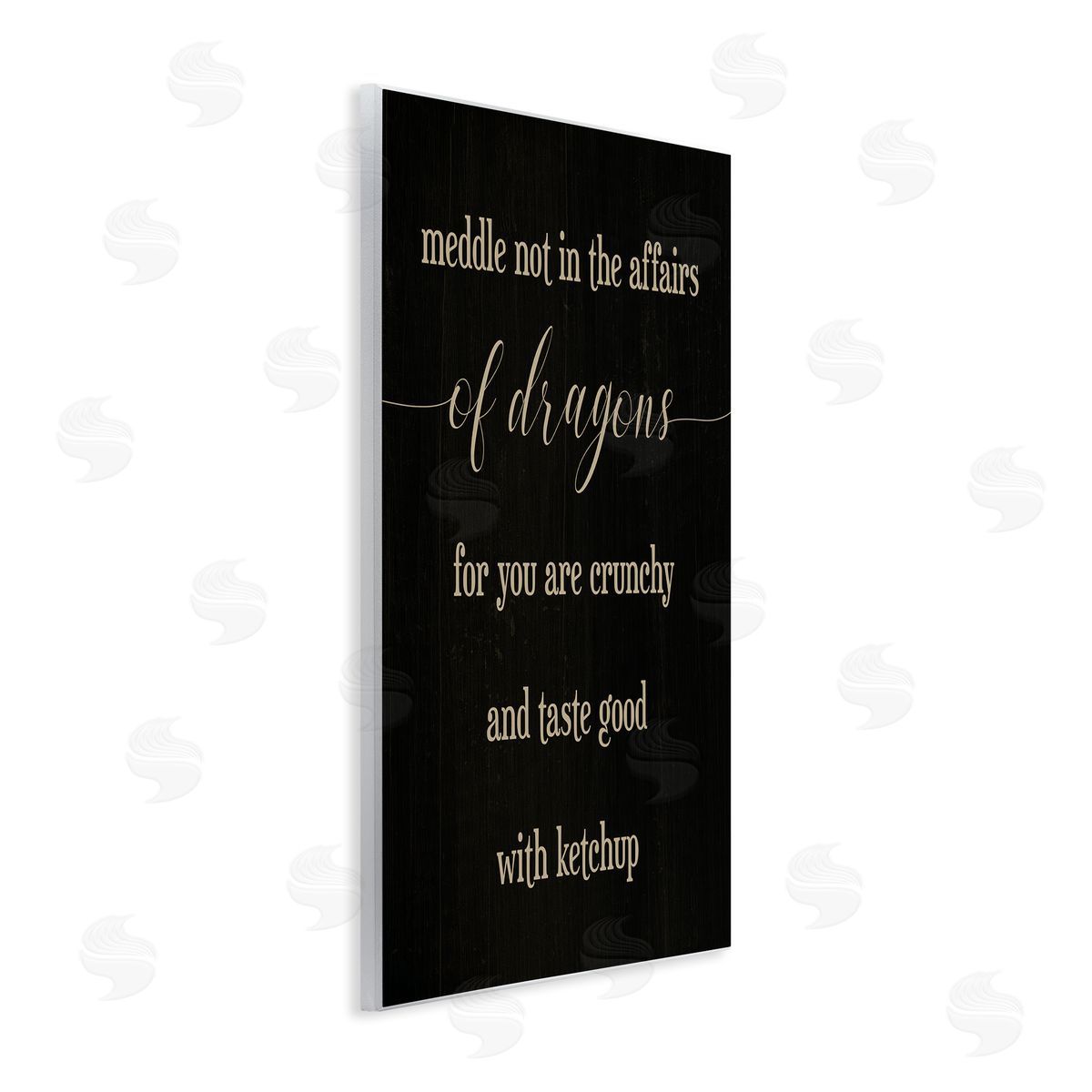 Stupell Studio Meddle Not In Dragon Affairs Saying Mythical Creature Wall Plaque Art