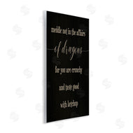 Stupell Studio | Meddle Not In Dragon Affairs Saying Mythical Creature