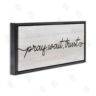 Stupell Studio | Pray Wait & Trust Phrase Soft Fluid Typography
