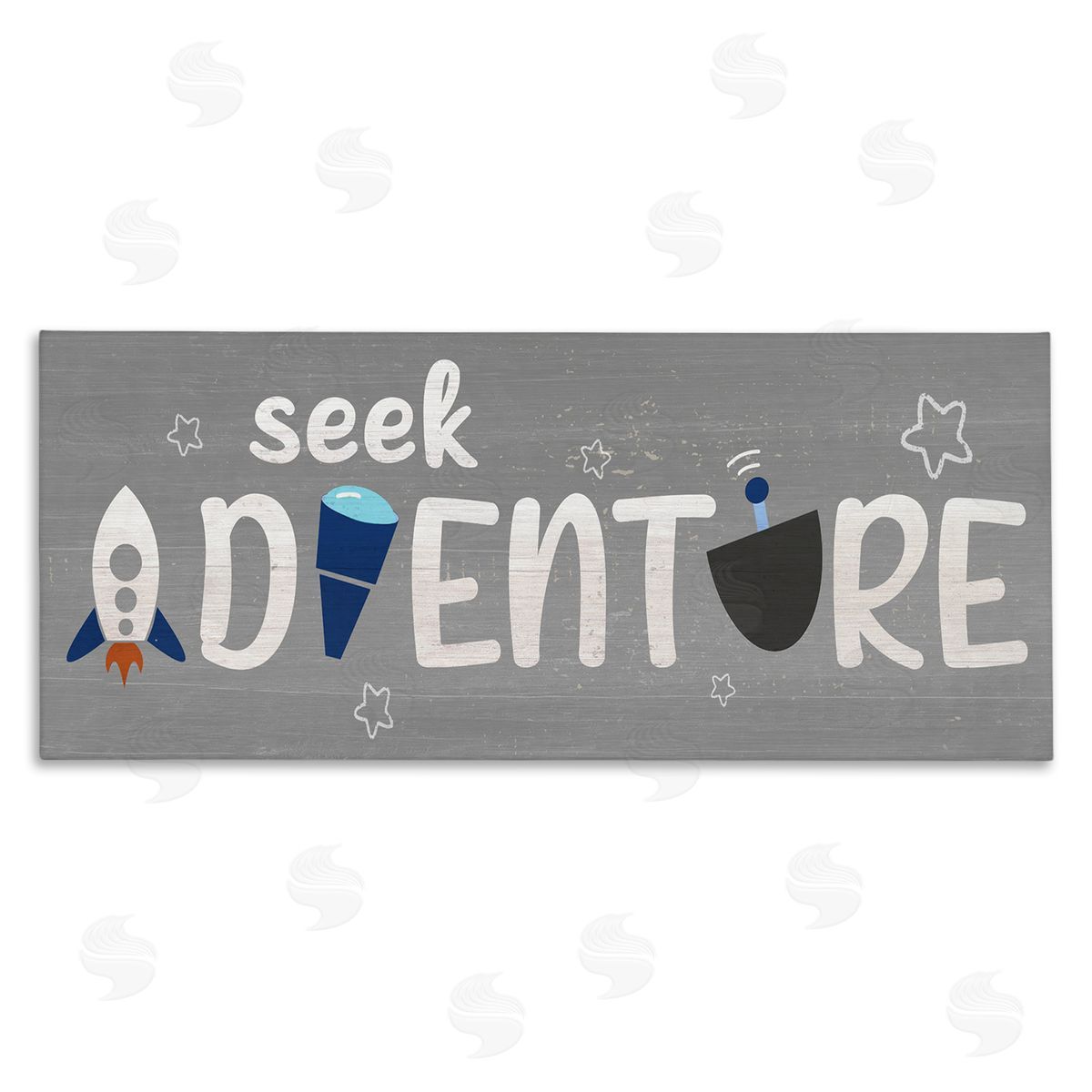 Seek Adventure Imagination Sentiment Canvas Wall Art, Home Decor by Stupell Studio
