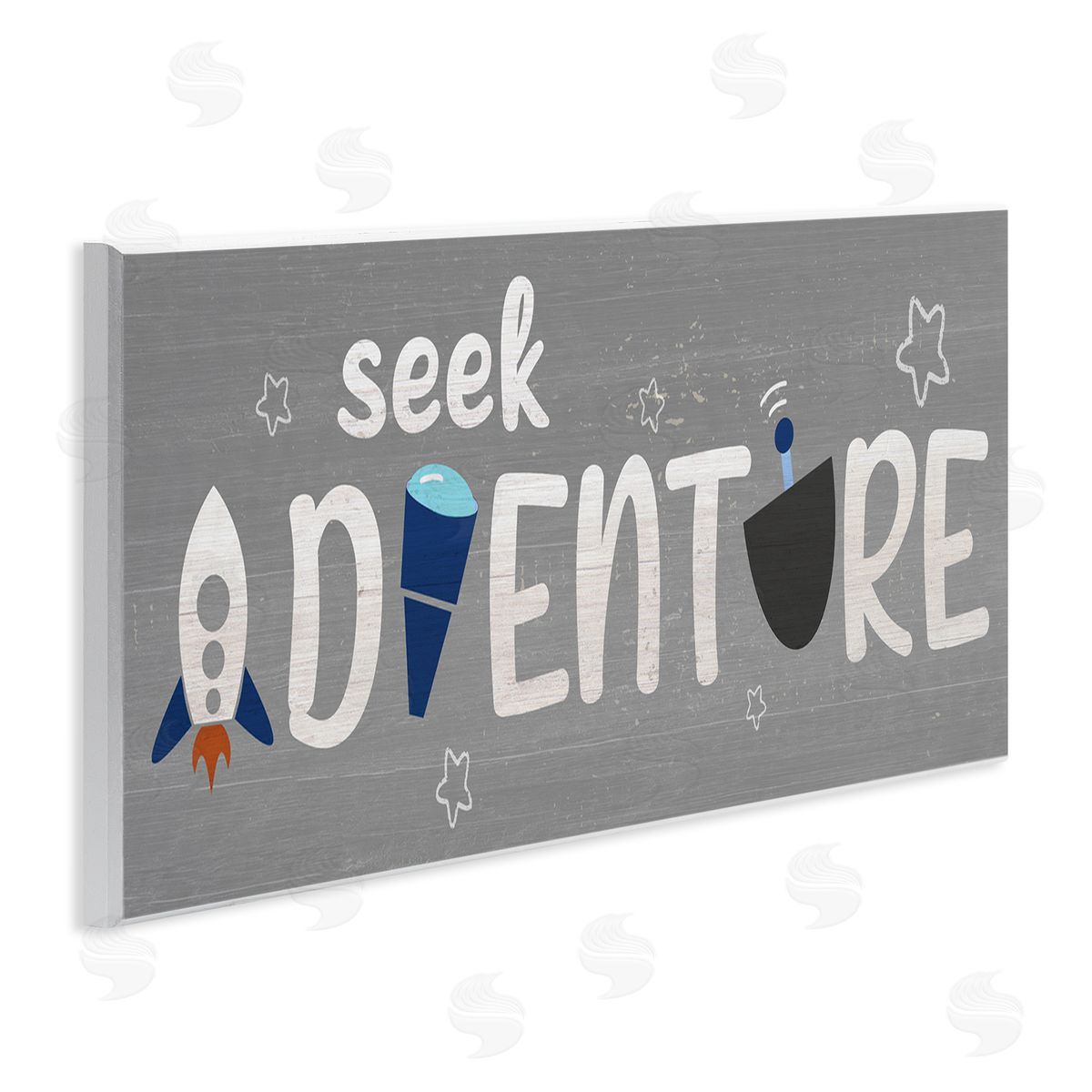 Seek Adventure Imagination Sentiment Wood Plaque Wall Art, Home Decor by Stupell Studio
