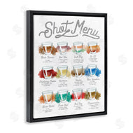 Stupell Studio | Cocktail Shot Menu Kitchen Drink Recipes