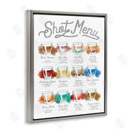 Stupell Studio | Cocktail Shot Menu Kitchen Drink Recipes