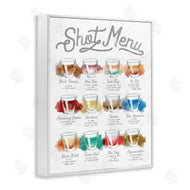 Stupell Studio | Cocktail Shot Menu Kitchen Drink Recipes