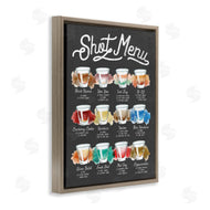 Stupell Studio | Shot Menu Drink Recipes Fun Watercolor Styling