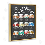 Stupell Studio | Shot Menu Drink Recipes Fun Watercolor Styling