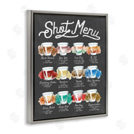 Stupell Studio | Shot Menu Drink Recipes Fun Watercolor Styling