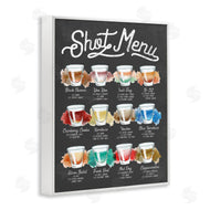 Stupell Studio | Shot Menu Drink Recipes Fun Watercolor Styling