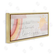 Stupell Studio | Love You Pink Rainbow Phrase