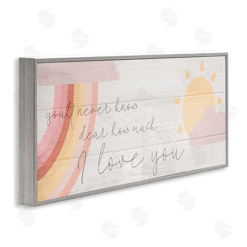 Stupell Studio | Love You Pink Rainbow Phrase