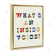 Stupell Studio | What's An Inside Voice Phrase Western Typography