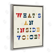 Stupell Studio | What's An Inside Voice Phrase Western Typography